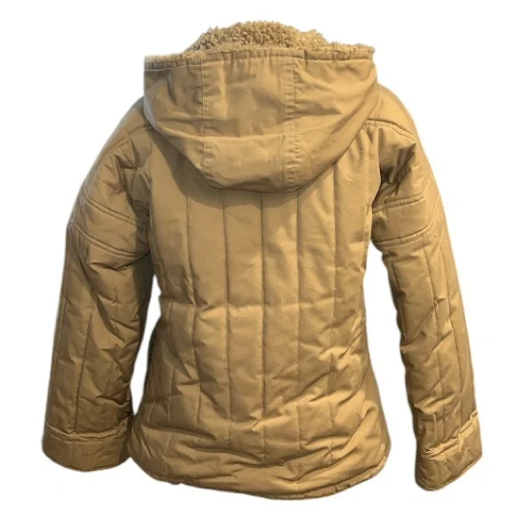 Andy John’s Barn coat jacket tan with zip toggle buttons Vintage size 10 - Picture 4 of 14